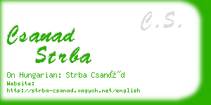 csanad strba business card